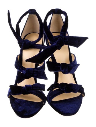 Alexandre Birman Velvet Bow Accents Sandals