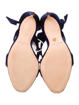 Alexandre Birman Velvet Bow Accents Sandals