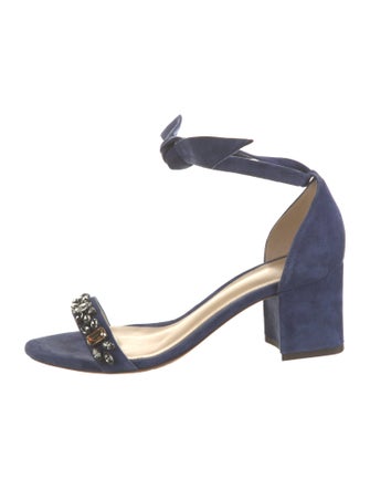 Alexandre Birman Suede Crystal Embellishments Sandals
