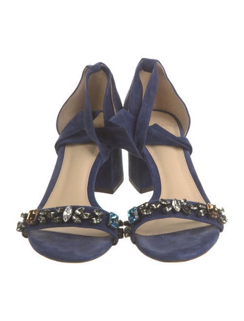 Alexandre Birman Suede Crystal Embellishments Sandals