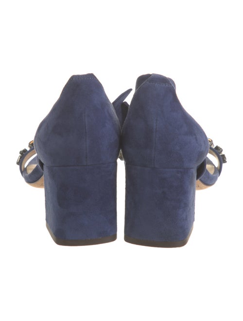 Alexandre Birman Suede Crystal Embellishments Sandals