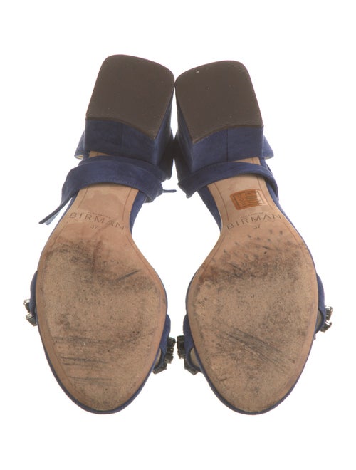 Alexandre Birman Suede Crystal Embellishments Sandals