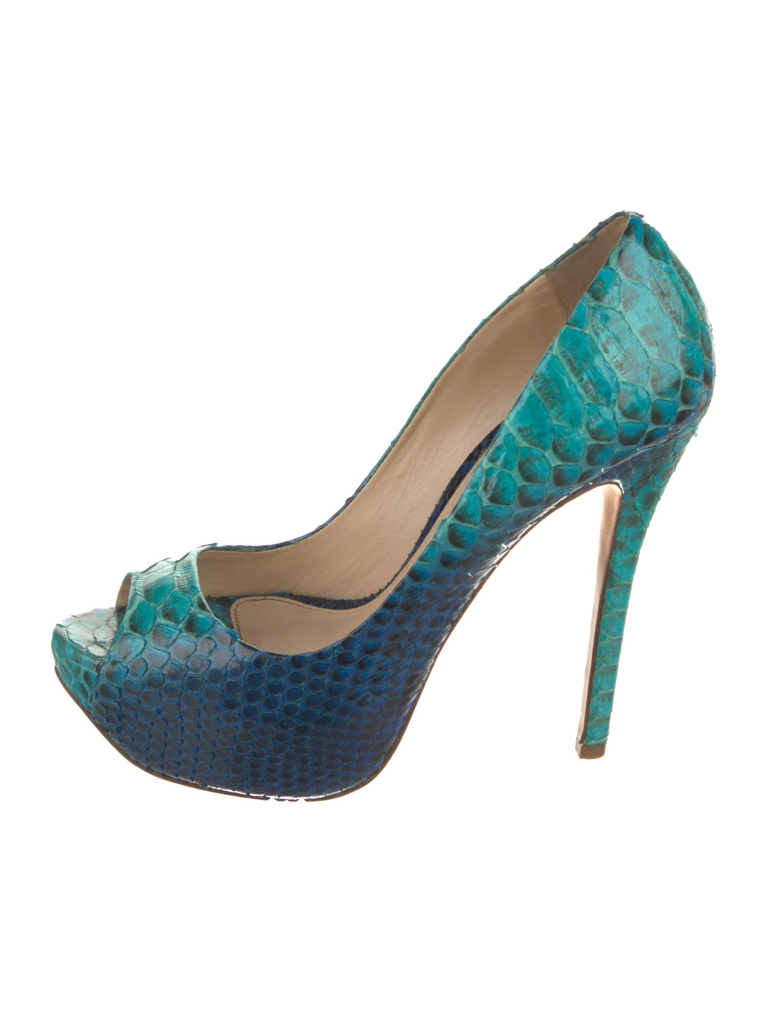 Alexandre Birman Snakeskin Animal Print Pumps