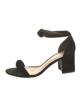 Alexandre Birman Suede Bow Accents Sandals