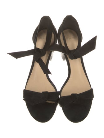 Alexandre Birman Suede Bow Accents Sandals