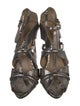 Alexandre Birman Python Animal Print T-Strap Sandals
