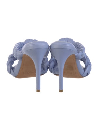 Alexandre Birman Leather Braided Accents Slides