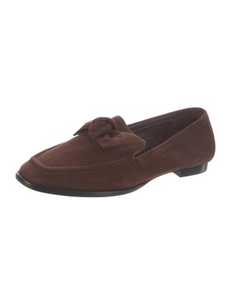 Alexandre Birman Suede Bow Accents Loafers