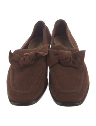 Alexandre Birman Suede Bow Accents Loafers