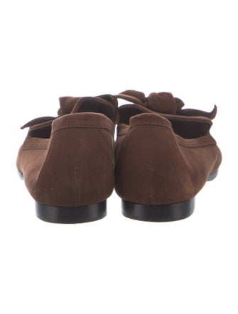 Alexandre Birman Suede Bow Accents Loafers