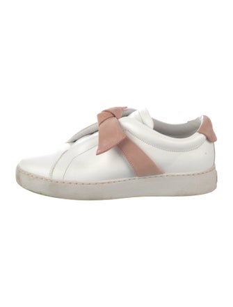 Alexandre Birman Leather Bow Accents Sneakers