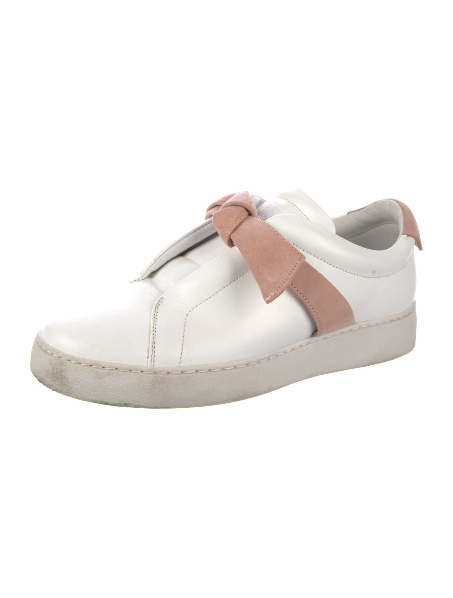 Alexandre Birman Leather Bow Accents Sneakers