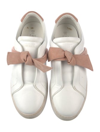 Alexandre Birman Leather Bow Accents Sneakers