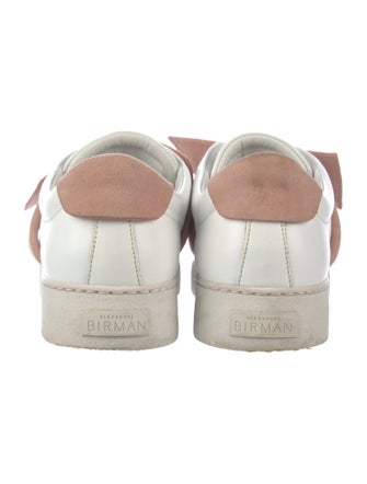 Alexandre Birman Leather Bow Accents Sneakers