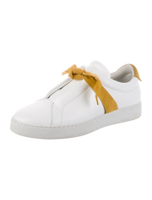 Alexandre Birman Leather Bow Accents Sneakers
