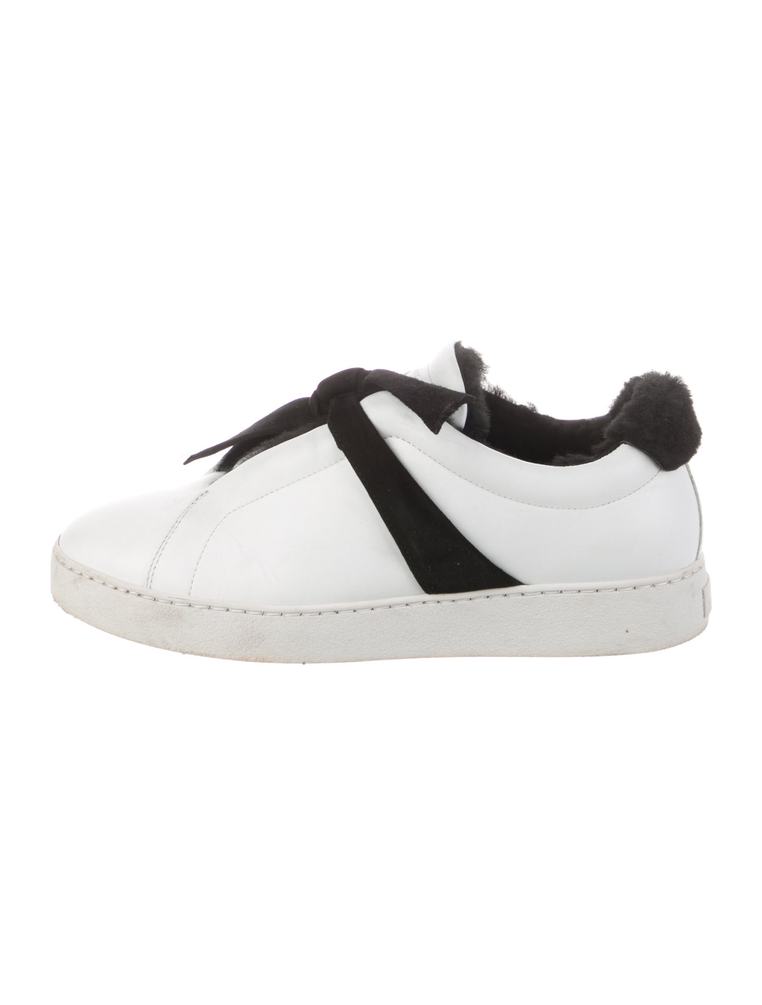 Alexandre Birman Leather Bow Accents Sneakers