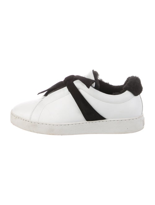 Alexandre Birman Leather Bow Accents Sneakers