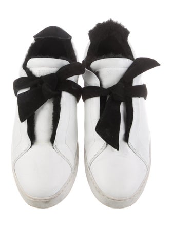 Alexandre Birman Leather Bow Accents Sneakers