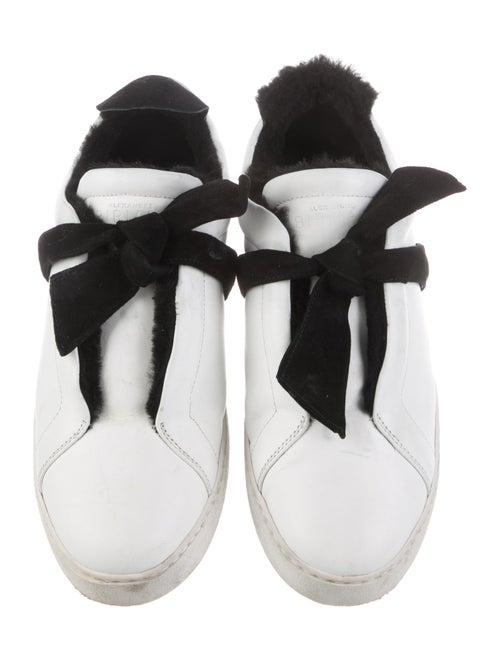 Alexandre Birman Leather Bow Accents Sneakers