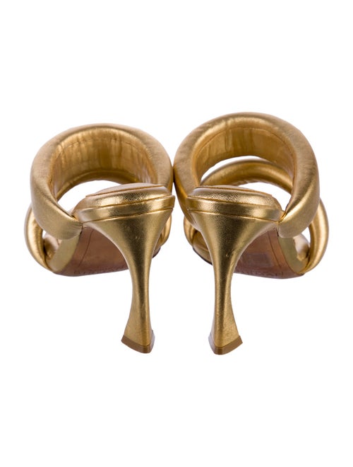 Alexandre Birman Leather Glitter Accents Slides