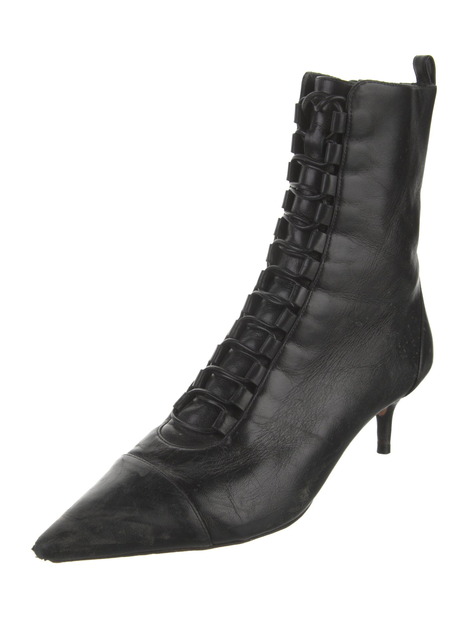 Alexandre Birman Leather Combat Boots