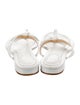 Alexandre Birman Leather Animal Print T-Strap Sandals