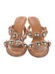 Alexandre Birman Leather Studded Accents Slides