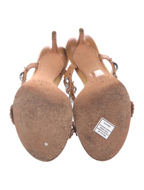 Alexandre Birman Leather Studded Accents Slides