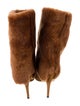 Alexandre Birman Suede Fur Trim Boots