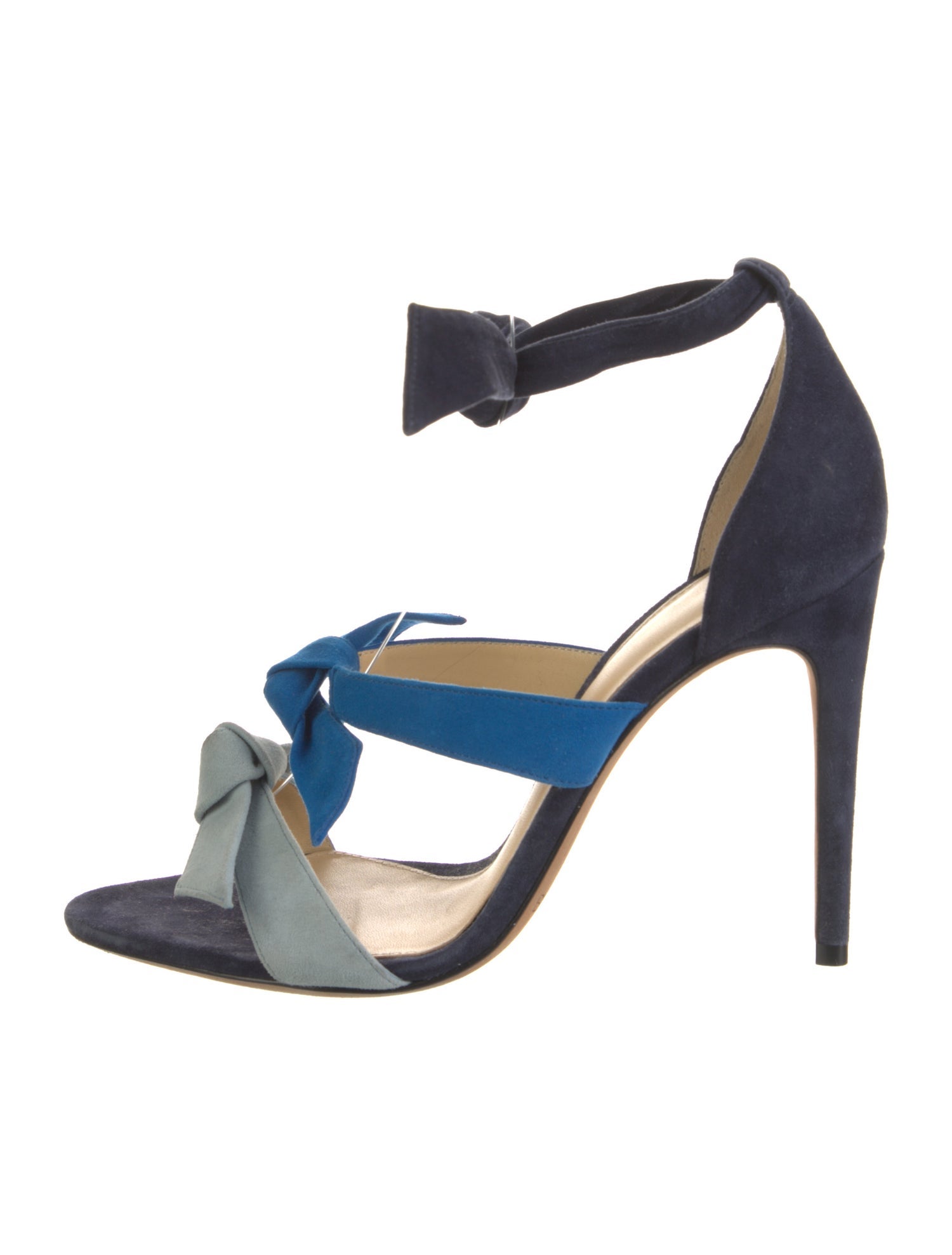 Alexandre Birman Suede Colorblock Pattern Sandals
