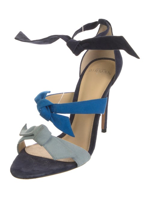 Alexandre Birman Suede Colorblock Pattern Sandals