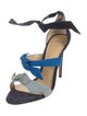 Alexandre Birman Suede Colorblock Pattern Sandals