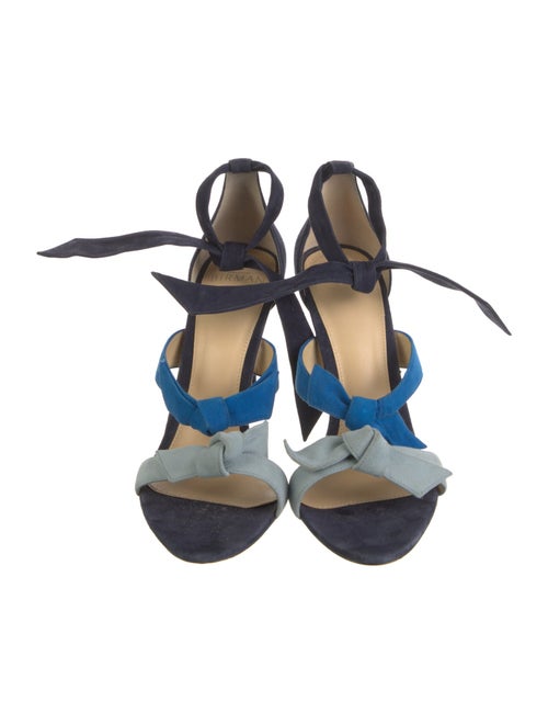 Alexandre Birman Suede Colorblock Pattern Sandals
