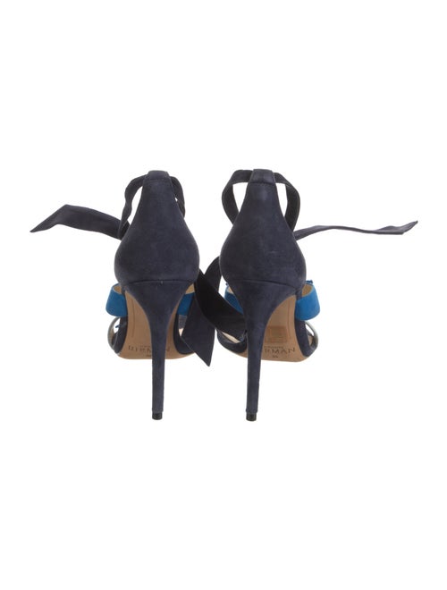 Alexandre Birman Suede Colorblock Pattern Sandals
