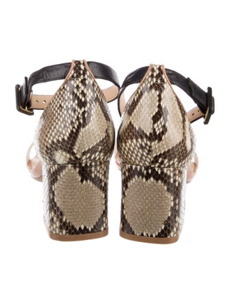 Alexandre Birman Snakeskin Animal Print Sandals