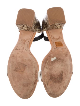 Alexandre Birman Snakeskin Animal Print Sandals