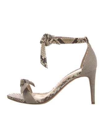 Alexandre Birman Animal Print Bow Accents Sandals
