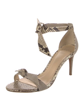Alexandre Birman Animal Print Bow Accents Sandals