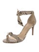 Alexandre Birman Animal Print Bow Accents Sandals