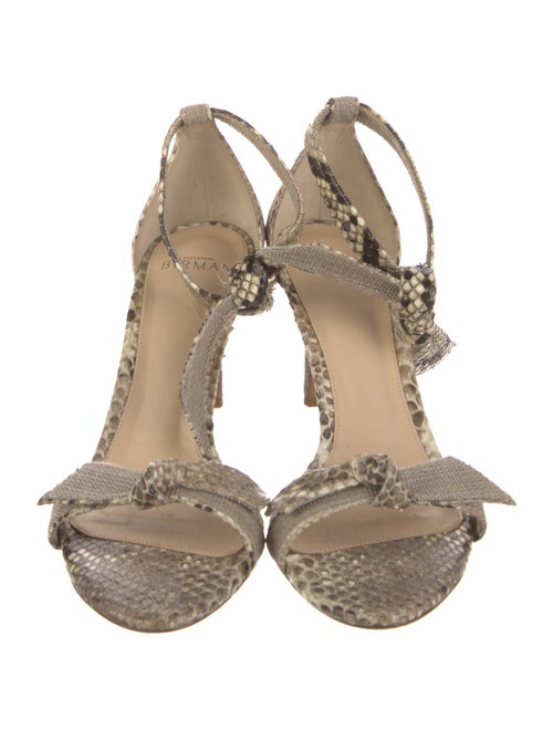 Alexandre Birman Animal Print Bow Accents Sandals