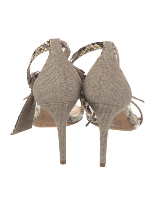 Alexandre Birman Animal Print Bow Accents Sandals