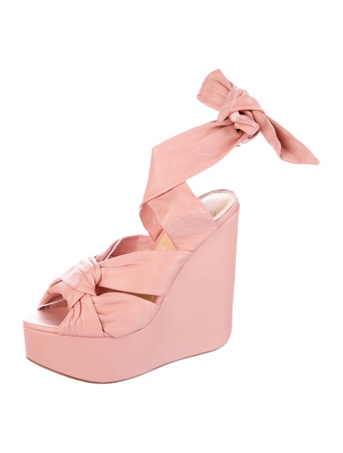 Alexandre Birman Leather Cutout Accent Slingback Sandals