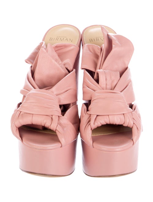 Alexandre Birman Leather Cutout Accent Slingback Sandals