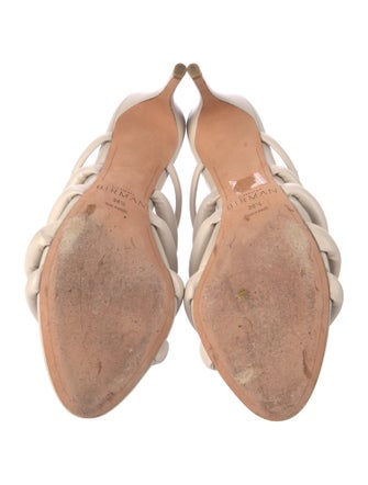 Alexandre Birman Leather Cutout Accent Slides