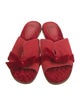 Alexandre Birman Velvet Bow Accents Slides