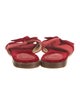Alexandre Birman Velvet Bow Accents Slides