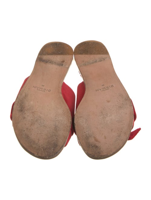 Alexandre Birman Velvet Bow Accents Slides