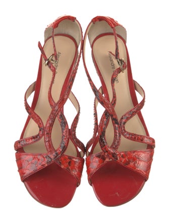 Alexandre Birman Snakeskin Animal Print Sandals