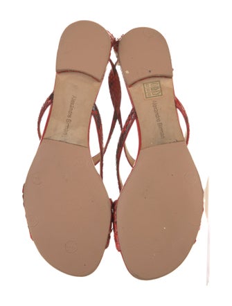 Alexandre Birman Snakeskin Animal Print Sandals