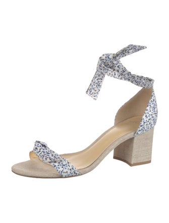 Alexandre Birman Floral Print Bow Accents Sandals